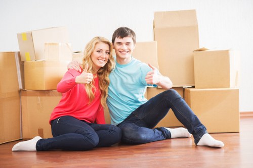 Careful furniture handling during a Seven Sisters relocation