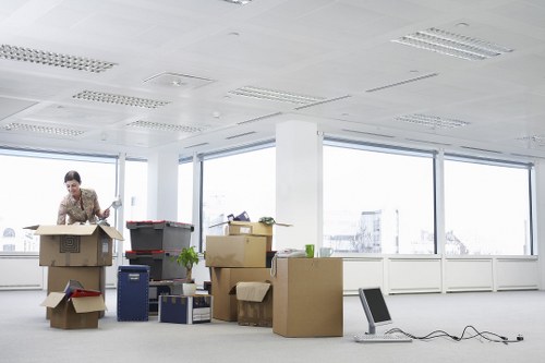 Careful loading of office equipment during a Seven Sisters move