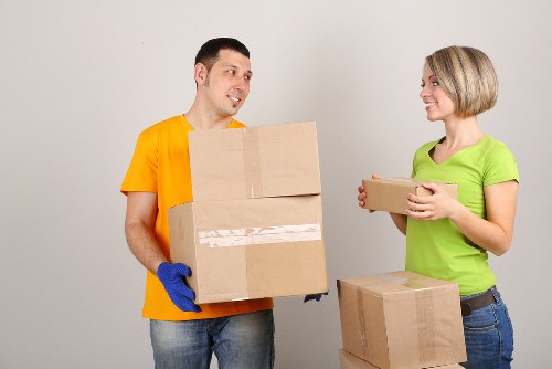 Careful wrapping of fragile household items